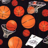 Black Sports Basketball Toss 132.BLK **Half Yard**
