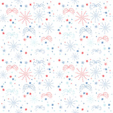 Fireworks Fields C17582.WHITE  **Half Yard**