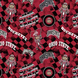 Ohio State Check Allover OHS1370 **Half Yard**