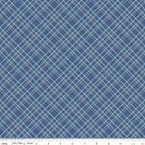Wide Back Plaid WB6422.BLUE  **Half Yard**