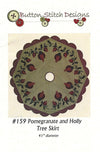 Pomegranate and Holly Tree Skirt